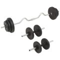 vidaXL Súprava činiek barbell a dumbbell 30 kg