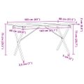vidaXL Jedálenský stolík v tvare X 160x80x75 cm borovica a oceľ