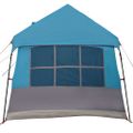 vidaXL Rodinný stan Modrá a šedá 622 x 295 x 238 cm Polyester a oceľ
