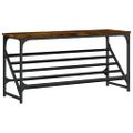 vidaXL Regál na topánky dymový dub 90x30x45 cm kompozitné drevo