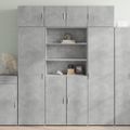 vidaXL Vysoká skrinka sivá 80x42,5x185 cm kompozitné drevo