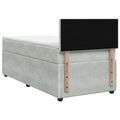 vidaXL Posteľ boxspring s matracom Svetlosivá 100 x 200 cm Zamat