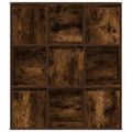 vidaXL Knižnica dymový dub 89x24x101,5 cm kompozitné drevo