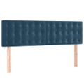 vidaXL Posteľný rám boxsping s matracom tmavomodrý 140x190 cm zamat