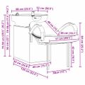 vidaXL Kozmetický stolička Biela a čierna 136 x 60 x 92 cm PVC