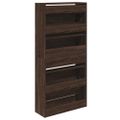 vidaXL Botník hnedý dub 60x21x125,5 cm kompozitné drevo