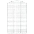 vidaXL Oblúkový gabionový kôš 150x30x220/240 cm pozinkované železo