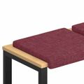 vidaXL Vankúš na lavičku 2 ks Látka Víno červené Hĺbka 35 cm
