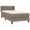 vidaXL Posteľný rám boxsping s matracom sivohnedý 80x200 cm látka