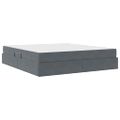vidaXL Postel s úložným prostorem a matrací Tmavo šedá 180 x 200 cm