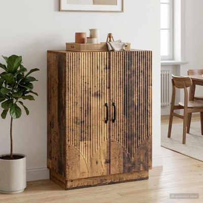 vidaXL Servírovacia skriňa Staré drevo 66 x 34,5 x 87 cm
