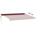 vidaXL Automaticky zaťahovacia markíza s LED vínová 500x350 cm