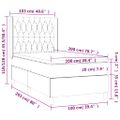 vidaXL Boxspring posteľ s matracom modrá 100x200 cm látka