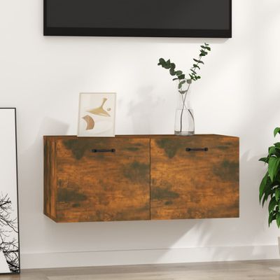 vidaXL Nástenná skrinka dymový dub 80x35x36,5 cm spracované drevo