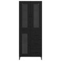vidaXL Highboard Čierny dub 69,5 x 34 x 180 cm Kompozitné drevo
