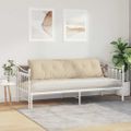 vidaXL Poduška na chrbát Krémová 180 x 50 cm Mikrovlákno