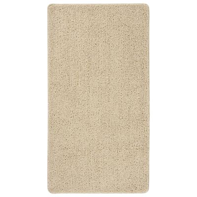 vidaXL Chlpatý koberec krémový 80x150 cm protišmykový