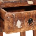 vidaXL Koncový stôl Hnedá 40 x 32 x 46 cm Masívne obnovené drevo