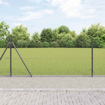 vidaXL Vonkajší zváraný drôtový plot s betónovým základom 25 x 0,8 m