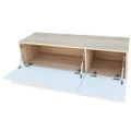 vidaXL TV skrinky 2 ks, kompozitné drevo 120x40x34cm, lesklé biele+dub