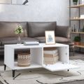 vidaXL Konferenčný stolík biely 90x50x40 cm kompozitné drevo