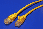 UTP patchkabel kat. 5e, 0,25m, žlutý