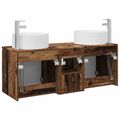 vidaXL Set kabinetov do kúpeľne 3 ks Staré drevo 49,5 x 44,5 x 65,5 cm