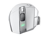 Myš - optická - 8 tlačidiel - bezdrôtová - 2,4 GHz - prijímač USB Logitech LIGHTSPEED - biela