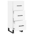 vidaXL Komoda biela 34,5x34x90 cm spracované drevo