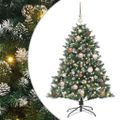 vidaXL Umelý vianočný stromček Zelená 120 cm PVC, plast a oceľ