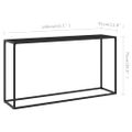 vidaXL Konzolový stolík čierny 140x35x75 cm tvrdené sklo