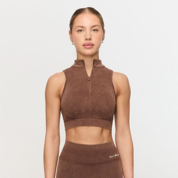 Bezšvová športová podprsenka Fierce Brown - GymBeam, veľkosť L