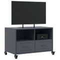 vidaXL TV skrinka antracitová 68x39x43,5 cm oceľ
