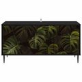 vidaXL TV skrinka ELBURG 102 x 33 x 51 cm Čierny dub Kompozitné drevo