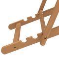vidaXL Skladacia stolička z masívneho dreva, teakového dreva, modrá