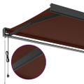 vidaXL Automaticky zaťahovacia markíza hnedá 350x250 cm