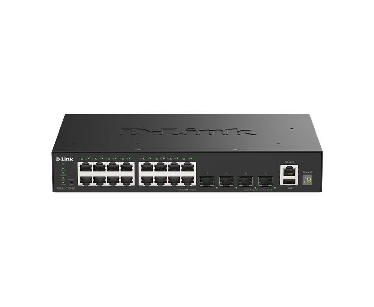 D-Link DGS-1530-20/E 16 Portov GE + 4 Porty 10G SFP+ Smart Managed Switch