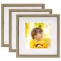 vidaXL 3D fotorámiky 3 ks, prírodné 23x23 cm na fotku 13x13 cm