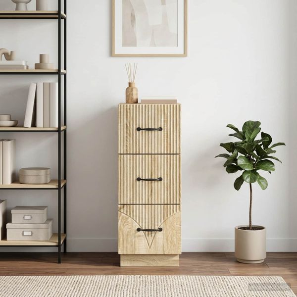 vidaXL Zásuvkový kabinet 33 x 34,5 x 87 cm Kompozitné drevo Dub sonoma