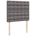 vidaXL Osmanský rám postele s matracom sivá 120x190 cm umelá koža