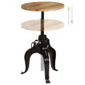 vidaXL Barový stôl masívne mangovníkové drevo 60x(76-110) cm