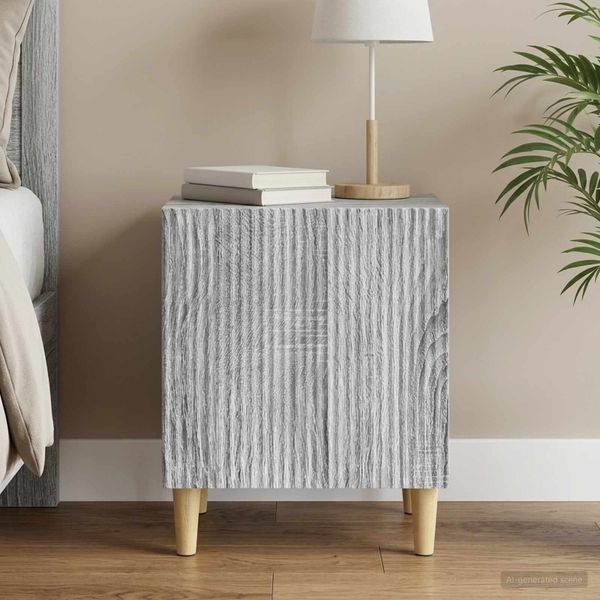 vidaXL Nočný stolík Sivá sonoma 43 x 34,5 x 50 cm Kompozitné drevo