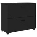 vidaXL Sada kúpeľňového nábytku 4 ks Čierna 35 x 30 x 192 cm
