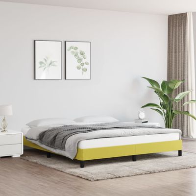 vidaXL Posteľ bez matraca zelená 180x200 cm látka