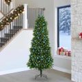 vidaXL Vianočný stromček s 300 LED-i so stojanom Zelená 240 cm PE