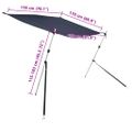 vidaXL Tieniaci nadstavec v tvare T biele 170x208x(115-183) cm