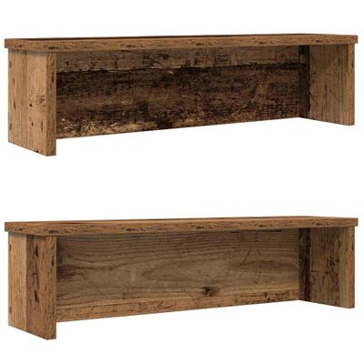 vidaXL kuchynské stojany stohovateľné 2 ks staré drevo 50x15x16 cm