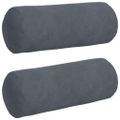 vidaXL Podložkové vankúše 2 pcs Tmavo šedá Ø 15 x 40 cm