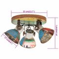 vidaXL Industriálna stropná lampa 25 W farebná 42x25 cm E27