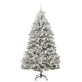 vidaXL Umelý Sklápací Vianočný Stromček 300 LED Zelená a biela 210 cm